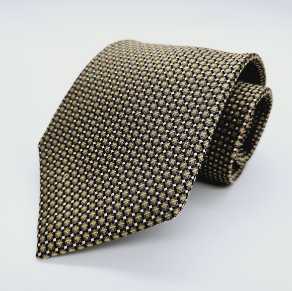 PRONTO UOMO | Platinum 100% silk neck tie - Picture 1 of 3